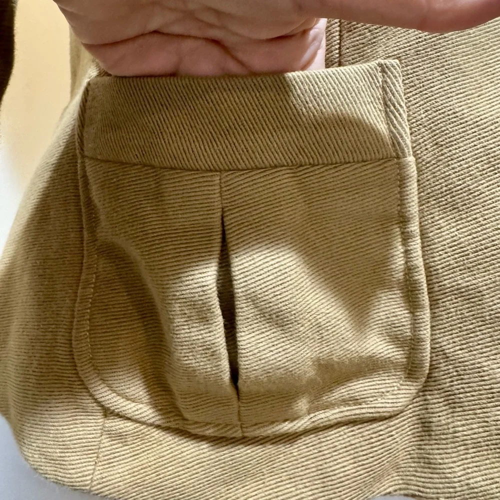 Ralph Lauren 100% Cotton Blazer Jacket Size 6 Tan Button Front Equestrian Style - Picture 7 of 17